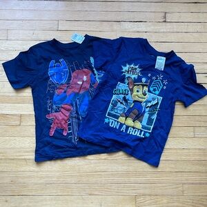 BNWT 2 boys tshirts. Spiderman and Paw Patrol